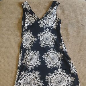 INC International Concepts Black and White Silk Dress